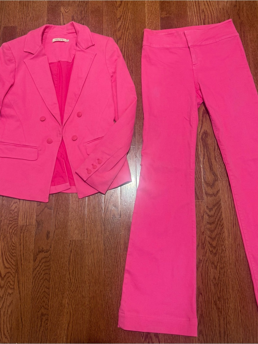 Alice + Olivia DENIM Pink Pant Suit